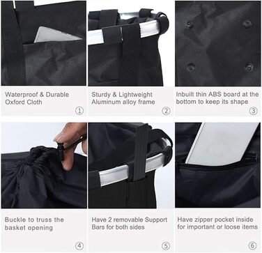 Фahrradkorb für Hunde: Складний велосипедний кошик для собак, чорний, 33 x