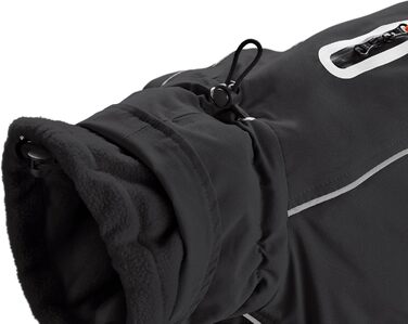 Теплий водонепроникний теплий накид для такси (Hundemantel) NORDBY, чорний, для маленьких собак з довгим тілом