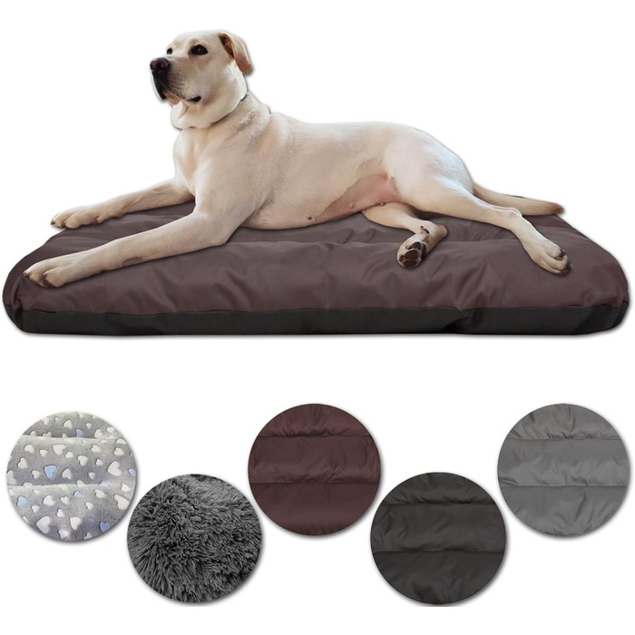 Ліжко для собак, подушка для собак, матрац для собак, місце для відпочинку, матрац для собак (Колір: Коричневий, Оксфорд, Розмір: 90x60x8 см)
