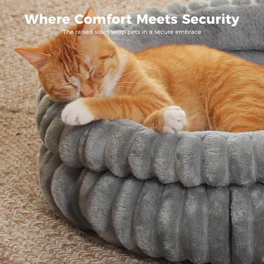 Килимок для кота PAWZ Road, м'який, круглий, сірий, 51x51x20 см