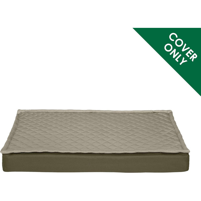 Крісло-лежанка для собак Furhaven XL - Водостійке, з логотипом, Оксфордський поліканвас, Розмір 76x51x1 см, Знімний чохол, Темно-сірий, для дому та вулиці