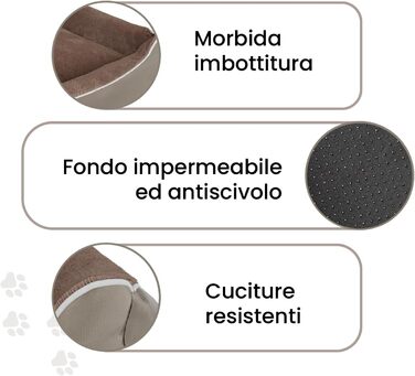 Кімната для домашніх тварин Sogni E Capricci Bett, 48 x 42 x 16 см (кремовий колір, розмір 84 x 66 x 19 см, NUVOLA)