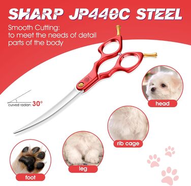 Професійна ножиця для грумінгу собак та котів Purple Dragon 6.5