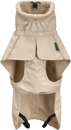 Теплий водовідштовхуючий теплий зимовий накид для собак HUNTER NORDBY, колір кремовий, для маленьких собак, машинне прання, розмір 40x40