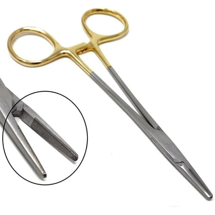 Хірургічні ножиці для перев'язки: вигнуті, з тупими кінцями, 17 см, нержавіюча сталь