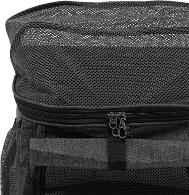 Корзина для велосипеда для собак, сіра, 7,5 кг, з ременями безпеки, дихаюча та міцна, функція рюкзака, 2 кишені