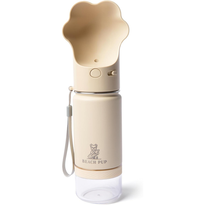 Портативна пляшка для води та корму для собак Beach Pup, 284 мл, нержавіюча сталь