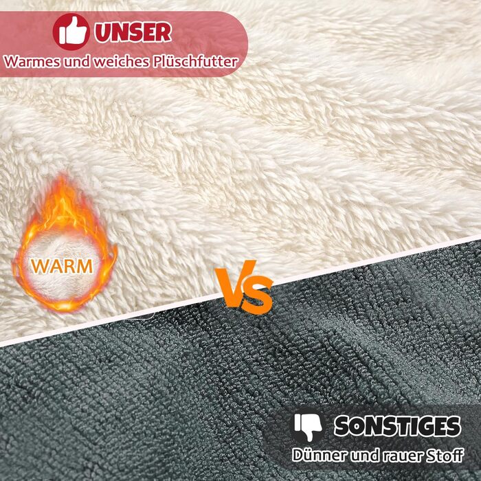 Зимовий одяг для собак Nasjac: тепла куртка зі снігозахистом, флісовою підкладкою, світловідбиваючими смугами та кишенями. Водовідштовхуюча жилетка для собак малих та середніх порід, червона, розмір L