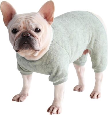 Піжама для собак, тепла флісова, теплий комбінезон, милий костюм для тварин, розмір XXL, світло-зелений