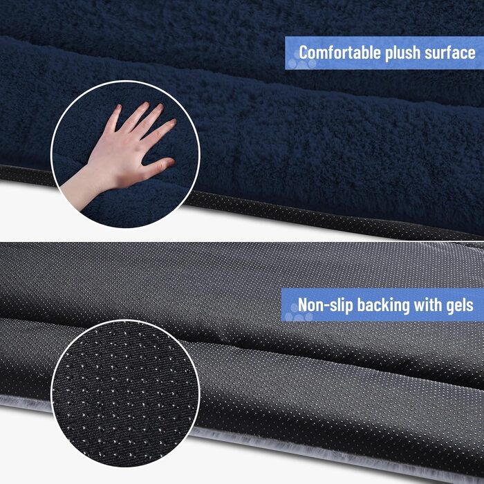 Крісло-ліжко для собак середніх порід Baodan, 90x60 см, миється, з антиковзною основою, блакитне