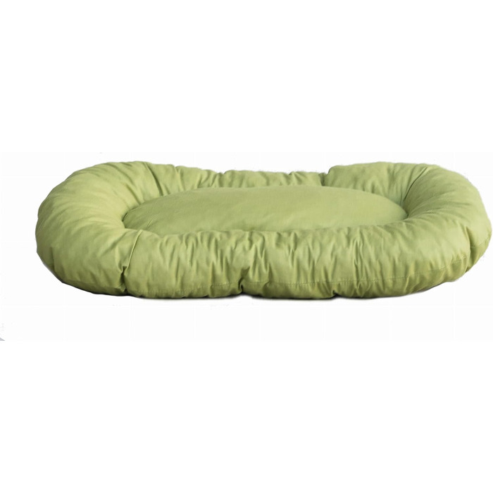 Вільховий Світ - ліжко для собак та котів з плетеного вілля, натуральне, тепле та стильне, різні розміри (50x35x13 см, зелене подушечка)