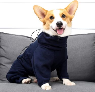 Теплий зимовий комбінезон для собак з полярного флісу, регульований, з блискавкою, для малих, середніх та великих собак.