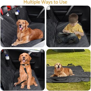 Автомобільна підстилка для собак Maxetodo на заднє сидіння: водовідштовхувальна, з кишенями, захист від подряпин для всіх авто, SUV, вантажівок