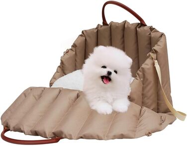 Автомобільний лежак для собак у вигляді накидки на сидіння, 55x42x42 см, темно-хакі