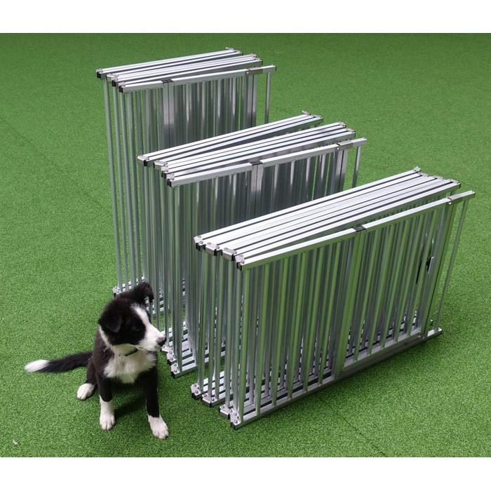 Callieway® Розкладний вольєр ALUZAUN/Freilaufgehege/Welpenauslauf Safety Pro' 8-частинний для цуценят, заходів та кемпінгу (Спеціальна висота 80 см, 8 панелей по 80 см)