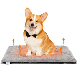 Nobleza Самогрівальна килимок для собак та котів, тепла підстилка для домашніх тварин на зиму, подушка для собак, 91x58x4 см, сірий