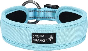 Нашийник для собак Exceent Eite Spanker: міцний, регульований, для навчання та прогулянок, чорний/блакитний (L)