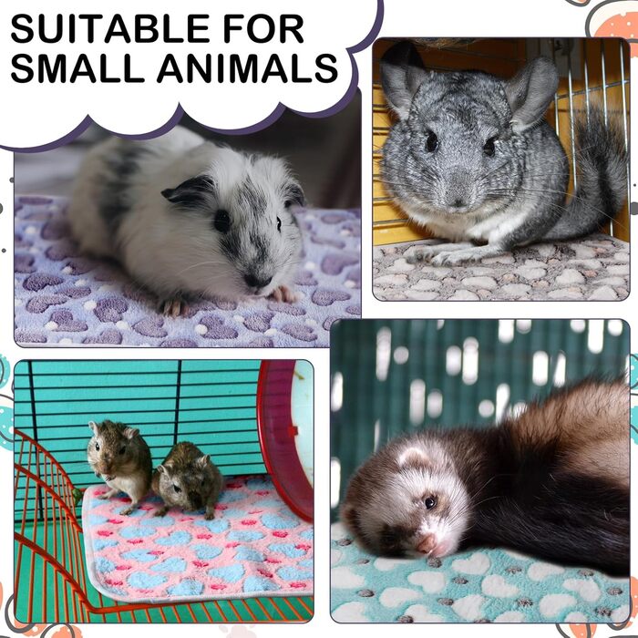 М'яка флісова ковдра для морських свинок Namalu: вбираюча, для клітки, 30x30 см