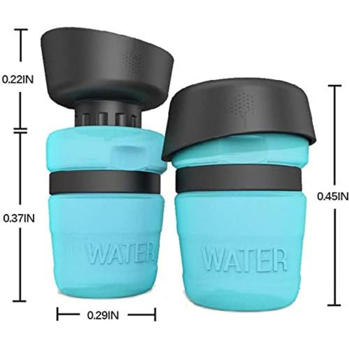 Турботрінка для собак SZRWD, 520 мл: портативна пляшка для води без BPA, для подорожей та прогулянок