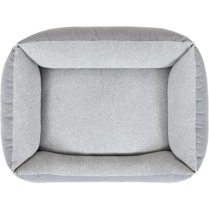 Ліжко для собак Doctor Bark Kleine Hunde - Корзина для собак, м'яка та пухнаста - Миється, зносостійка, затишна - Зроблено в Німеччині GreenLabel (S - 74x55 см, світло-сірий)