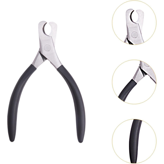 Ножиці для обрізання кігтів тварин, ножиці для кігтів, інструмент для догляду за домашніми тваринами, сталеві (чорні)