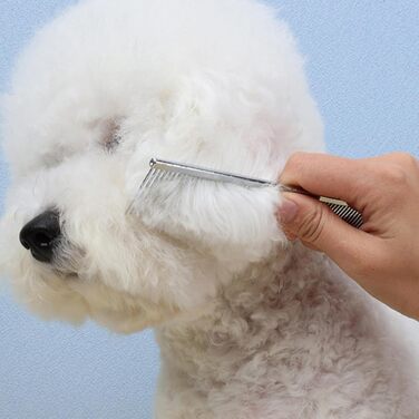 Щітка для котів Flohkamm - догляд за шерстю, видалення ковтунів, для цуценят та довгошерстих порід, щоденний догляд, після купання (срібна)