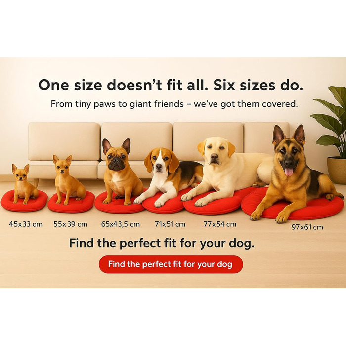 Подушка для собак та котів Flamingo Firenze - овальна, сіра, 65 x 43,5 см