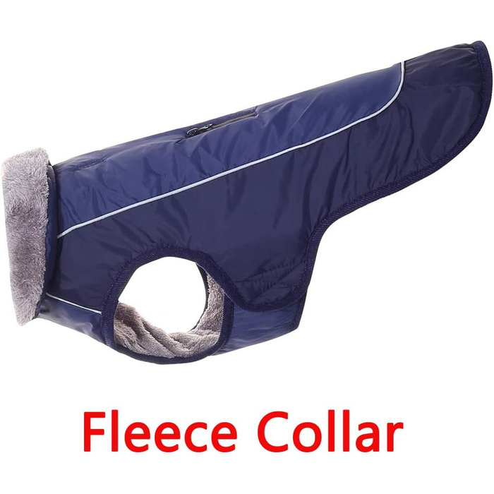 Флісова нашийникова стрічка JoyDaog для собак середніх порід, водонепроникна куртка для собак з бавовни, для холодних зим (XXL, Синій)