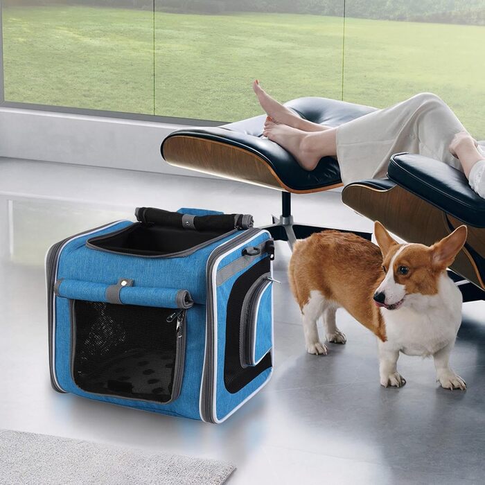 Корзина для собак на велосипед Geonoy, переноска, рюкзак, сумка для прогулянок, подорожей та кемпінгу