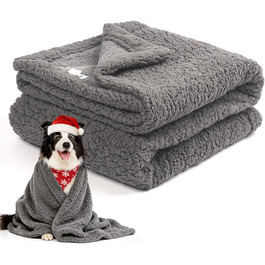 Водонепроникний коврик для собак Mora Pets Extra Dick & Super Warm - теплий, м'який, для великих собак, 203x152 см, сірий