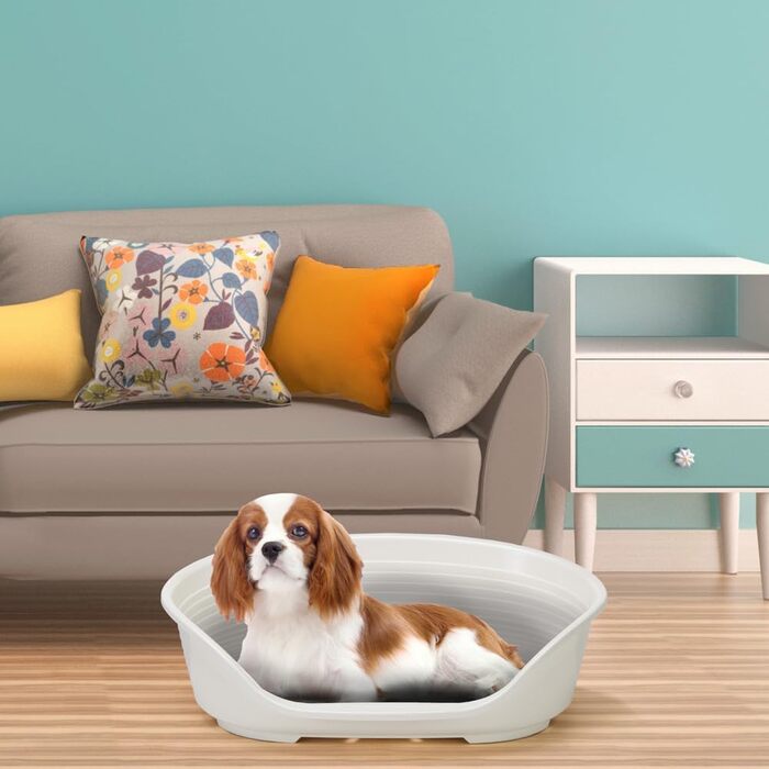 Крізь лежанка для собак Ferplast Siesta Deluxe, велика, зелена, 84 x 55 x 28,5 см, пластик, зручна, миюча