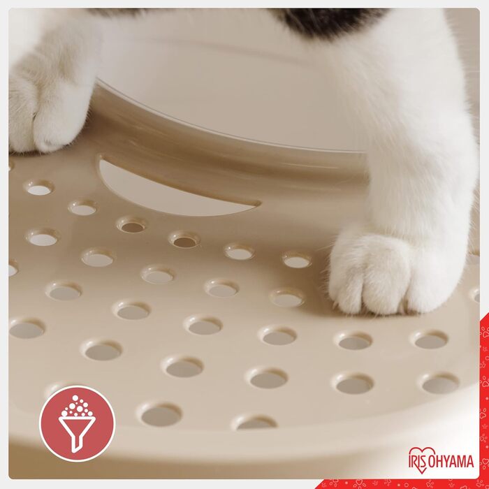 Котлован для котів Iris Ohyama TECL-20 Beige Mittel: закритий, XXL, BPA-free, для великих котів та кошенят
