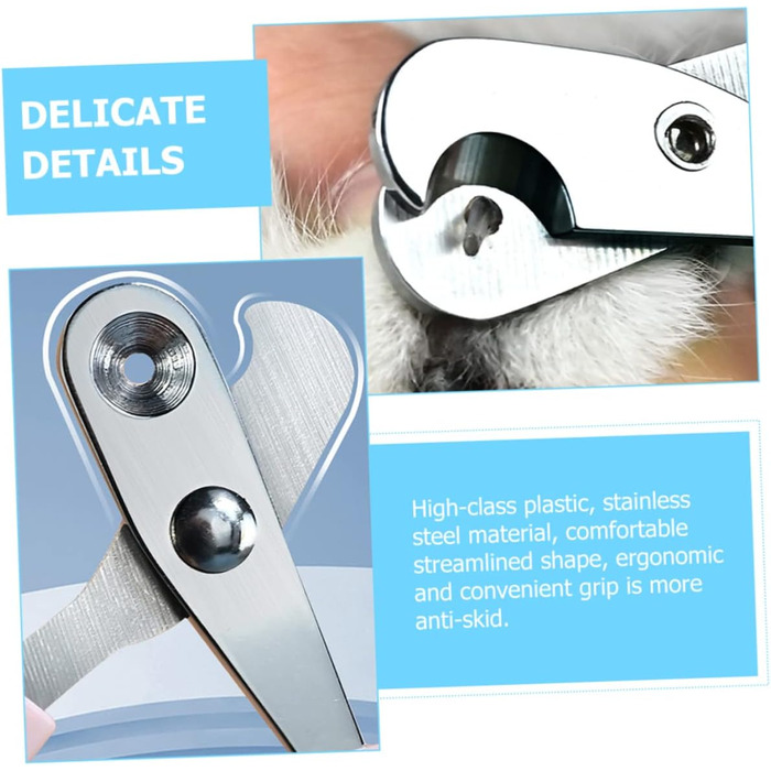 Триммер для нігтів для собак та котів BESPORTBLE - безпечний, з нержавіючої сталі, для цуценят та дрібних тварин