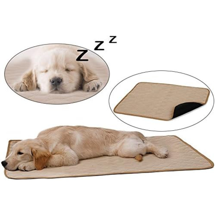 Водонепроникний килимок для собак, миючий, нековзний, швидковисихаючий, для дивана, авто, клітки, трави, ліжка (100 x 67 см)