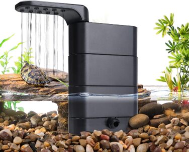 Фільтр для акваріума Hygger 580L/H для черепах та водних тварин, 3-в-1, біологічне фільтрування, 75-190 літрів