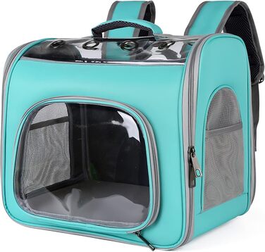 Рюкзак для кота Galatée з фронтальною відкриванням, дихаючий, складний, для прогулянок, подорожей (зелений)