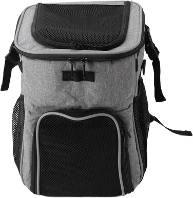 Рюкзак-переноска для тварин, велосипедний кошик для собак, водонепроникний рюкзак-переноска, дихаючий, знімний рюкзак-переноска для собак, подорожі на відкритому повітрі (сірий)