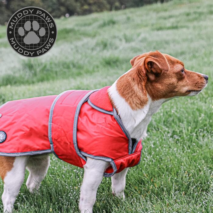 Куртка для собак Muddy Paws ANC з флісовою підкладкою, розмір S, червона