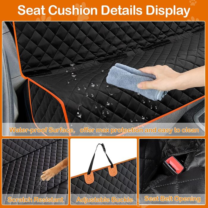 Авточехол на сидіння для собак та дітей Dokeno, 119x137 см: водовідштовхуючий, захист від подряпин, універсальний для авто, вантажівок, SUV