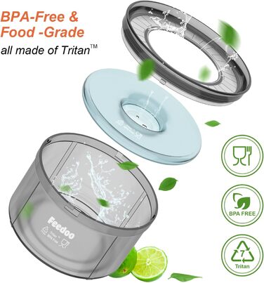 Миска для води Feedoo для собак 3,6 л, проти розливу, Tritan, BPA-free, нековзна підставка, уповільнює пиття