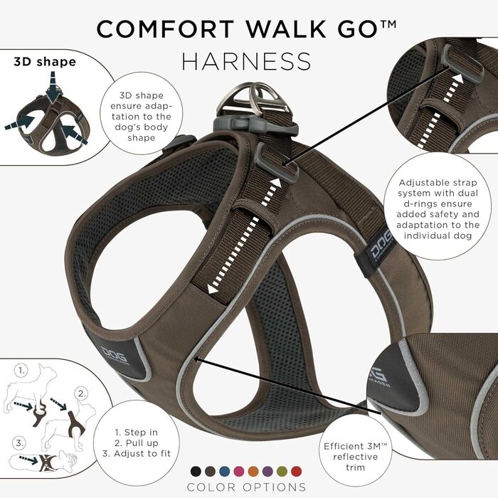 Шлея для собак DOG Copenhagen Comfort Walk Go, розмір M, мокко (коричнева)