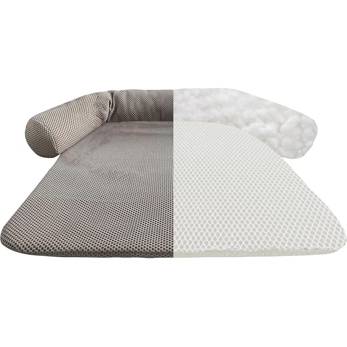 Килимок для собак Johnear: м'яке ліжко-подушка для захисту дивану, великий, середній, маленький, 110x105x15 см, бежевий