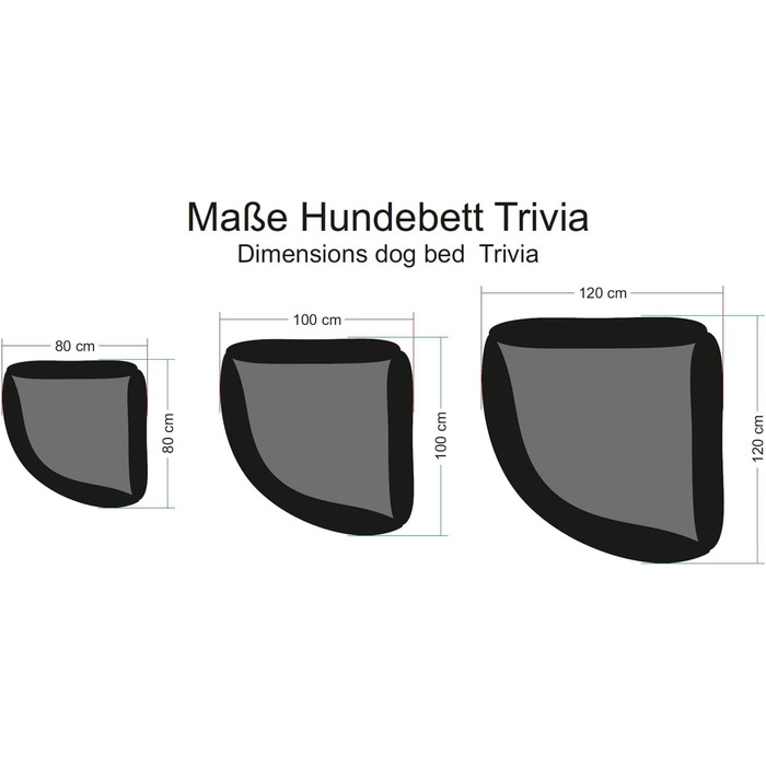 Ортопедичне ліжко для собак Tierlando® Trivia, 80x80 см, темно-червоне, з віско-матрацом