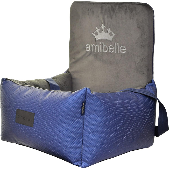 Автомобільний сидіння для собак Bella Weiß: штучна шкіра, м'який плюш, 55x55 см