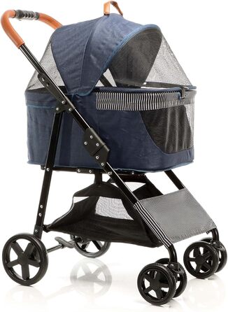 Візок для собак Fudajo 2в1, складаний, з переносною сумкою для тварин, для собак та котів (блакитний, до 20 кг)