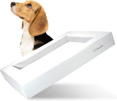 Крісло-лежанка для собак, лежанка для собак, м'яке крісло-лежанка для собак, розмір M, 90 x 70 см, білий