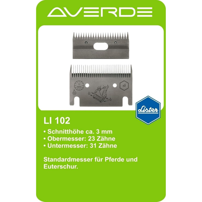 Професійна машинка для стрижки коней LISTER LI CUTLI з набором лез LI 102, спеціальна олія для стрижки та пластиковий кейс, рожевий/чорний колір