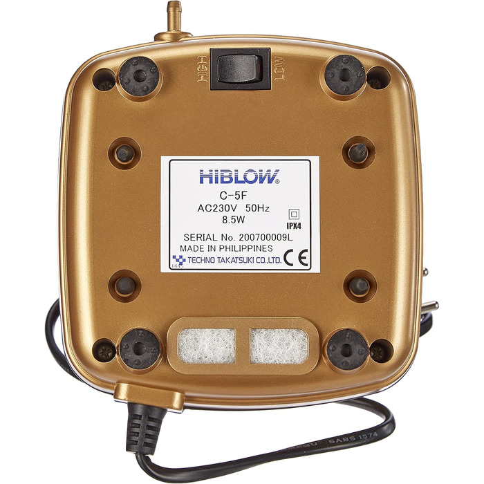 Компресор HiBlow HP-Baby 6,5 л/хв, 0,4 м, вихід 5 мм, 8,5 Вт для акваріума