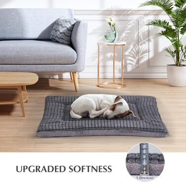 Ортопедичний лежак для собак BVAGSS, миючий, м'який, теплий, для собак маленьких, середніх та великих порід, 76x50x4 см, сірий