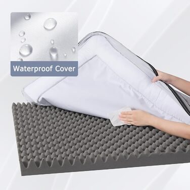 Ліжко для собак великих і середніх порід Western Home: ортопедичне, вологостійке, знімний чохол, сіре, 106x76x19 см